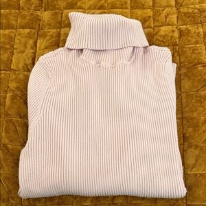 525 America Light Purple Ribbed Turtleneck Sweater